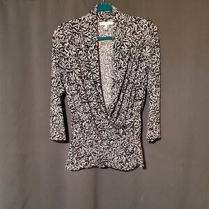 CHAUS black white work top size L